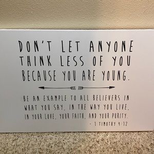 1 Timothy 4:12 wall decor